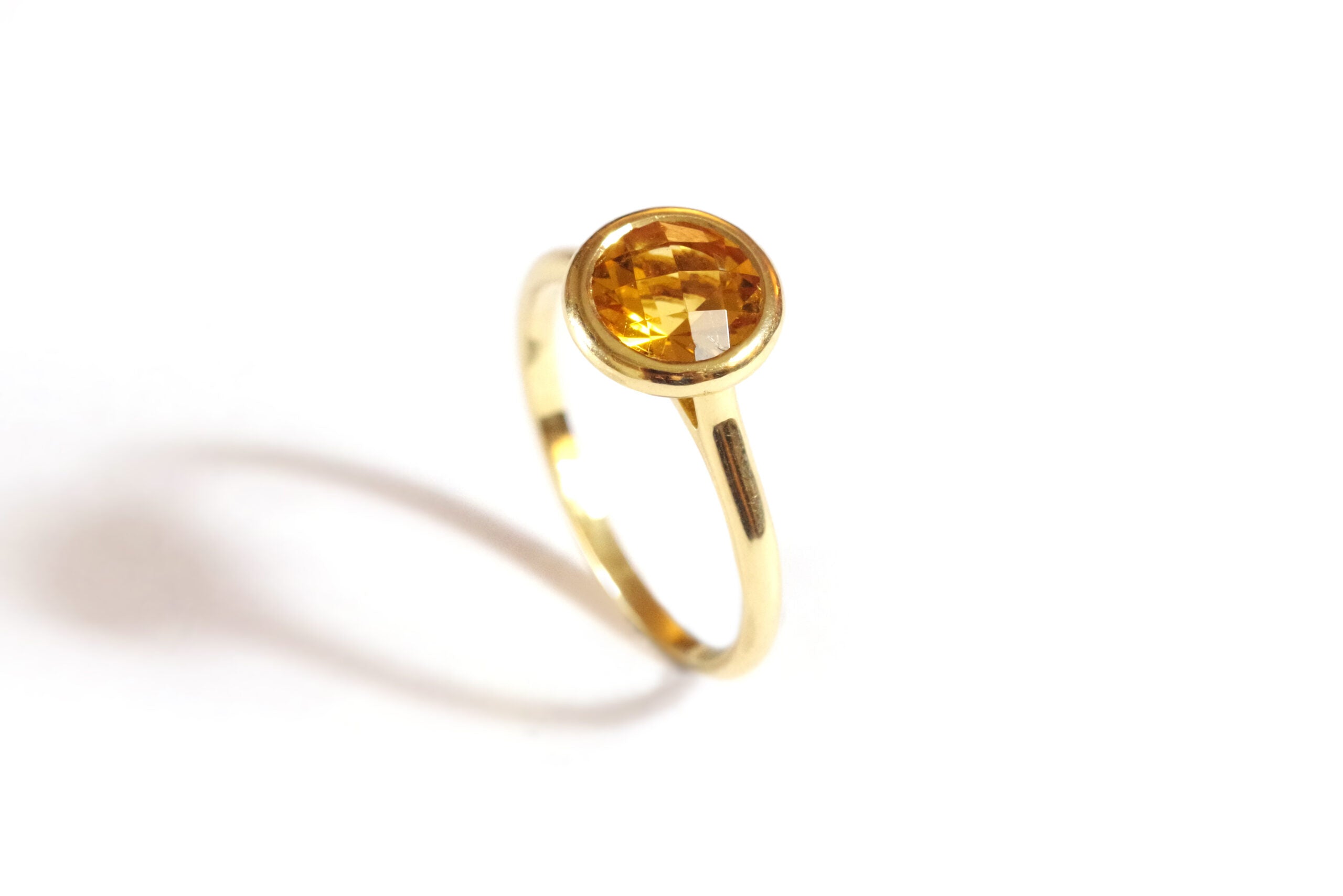 pre owned citrine ring yellow quartz