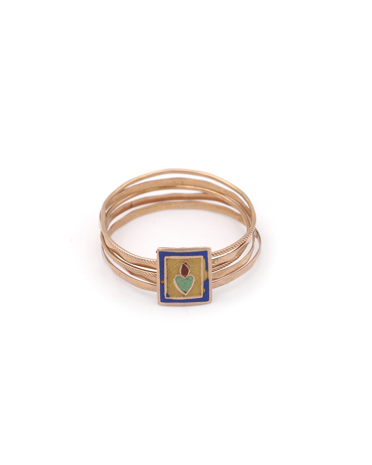 Bague coeur enflammé vertu