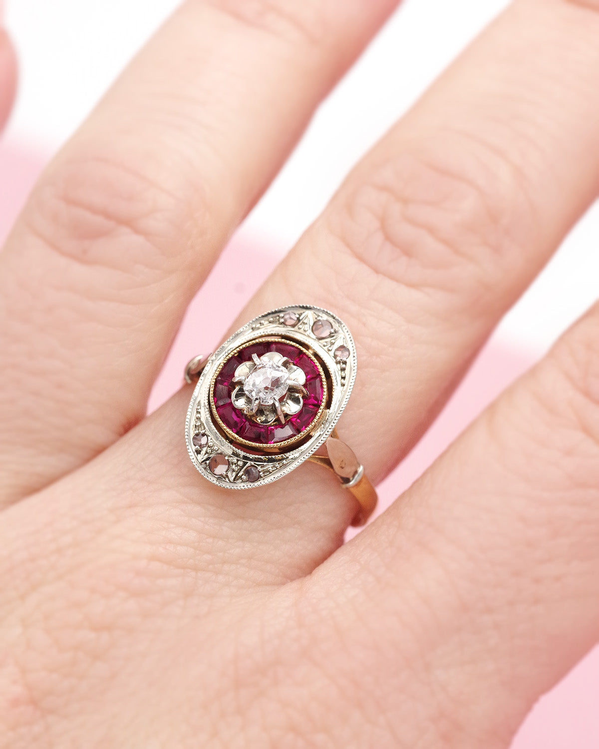 bague rubis et diamants