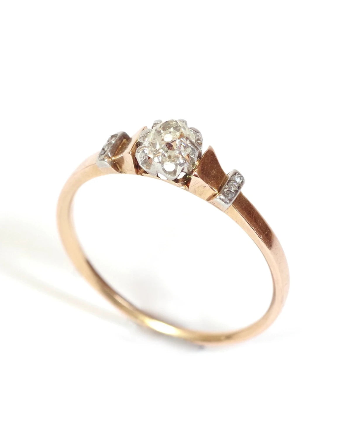 bague solitaire ancienne en or