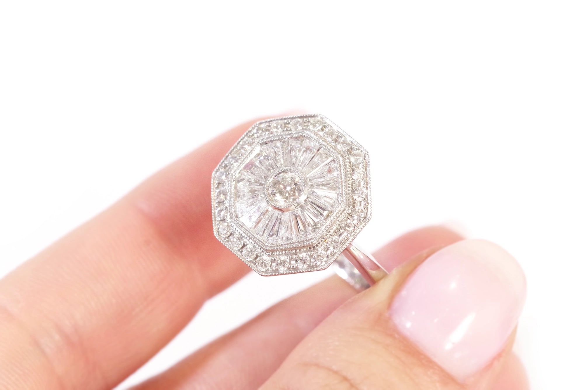 bague diamant style art deco