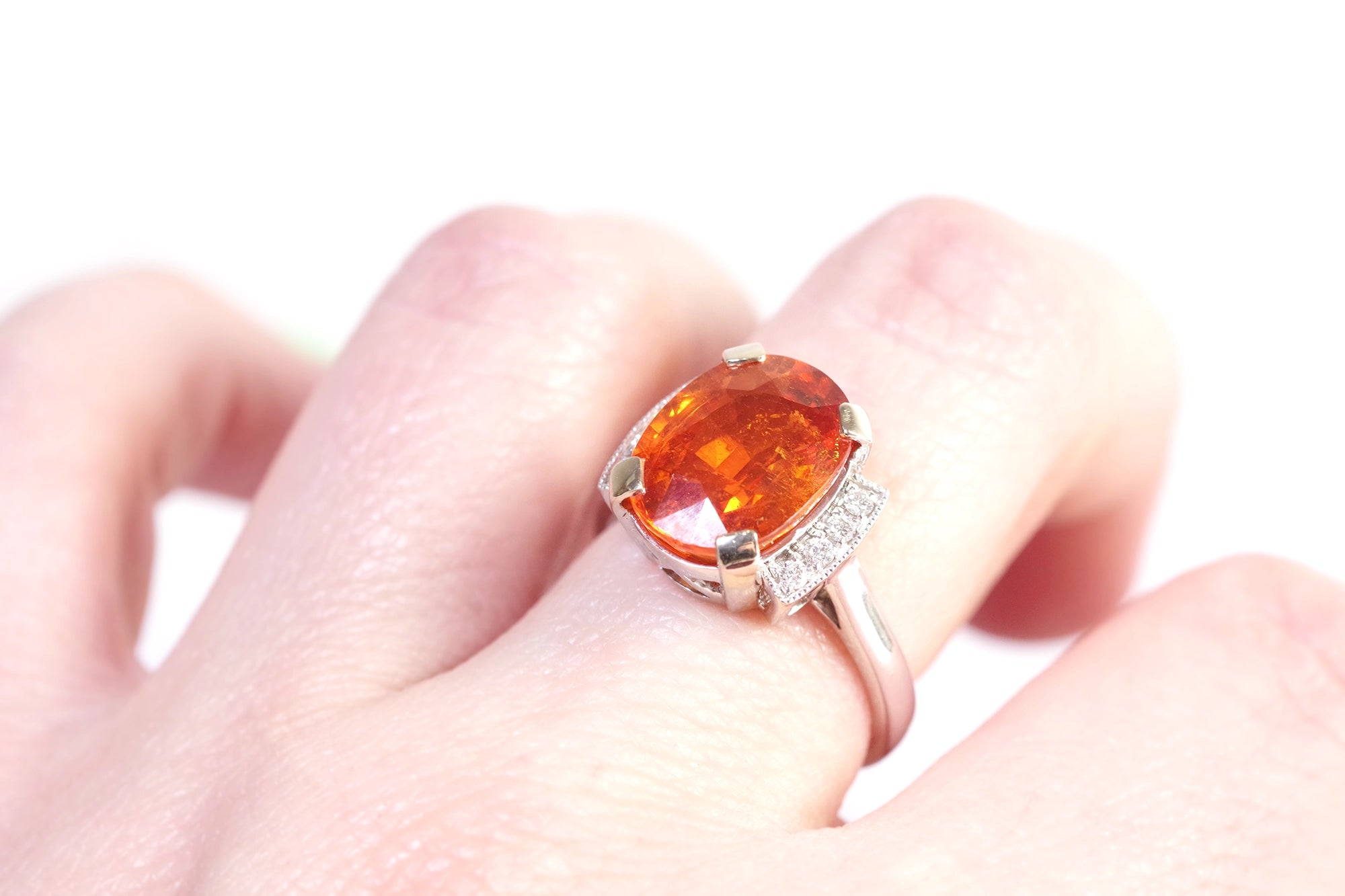 Bague grenat mandarin