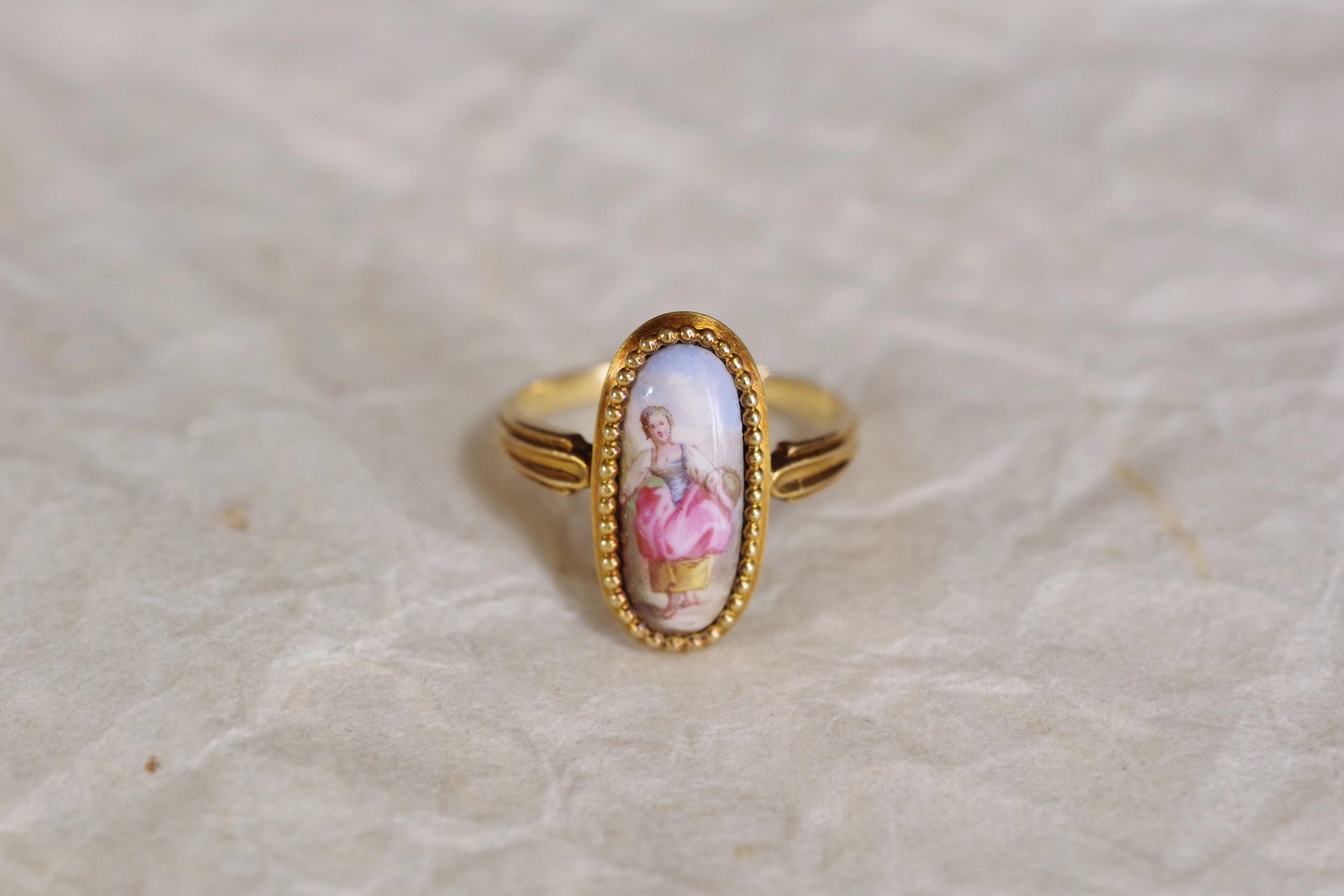 bague émail porcelaine de limoges