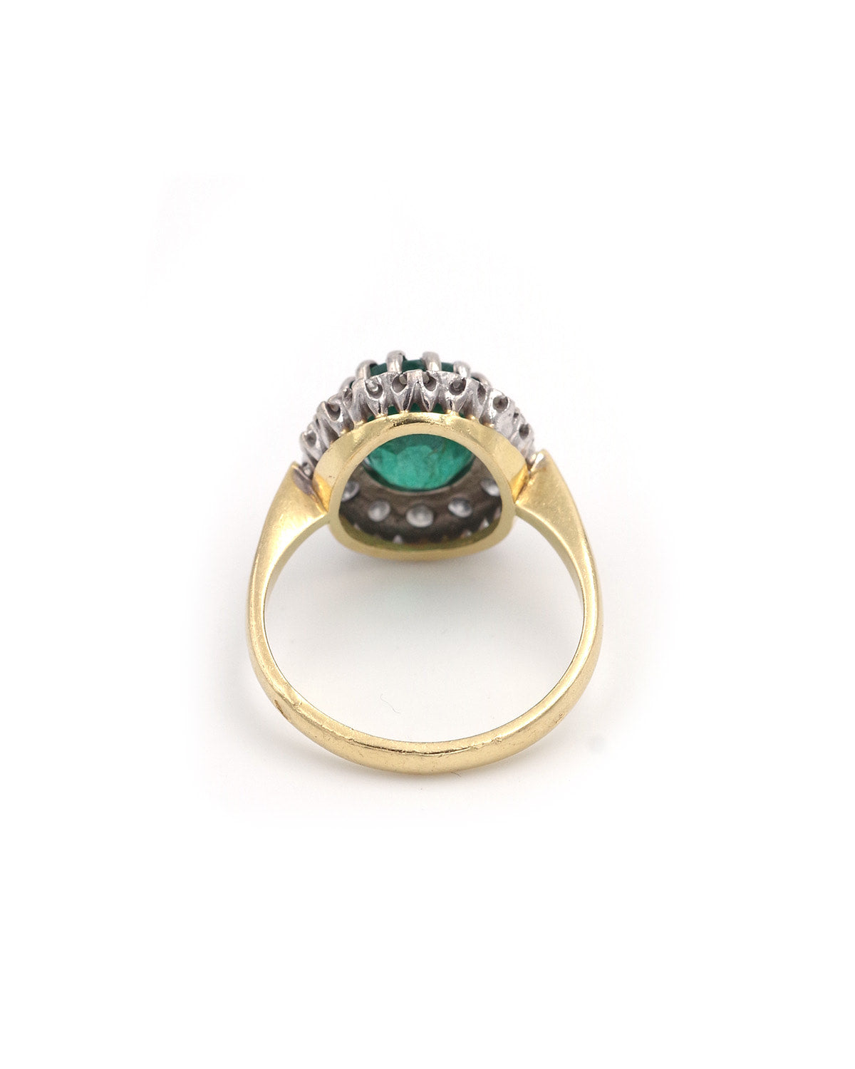 Emerald ring with diamonds