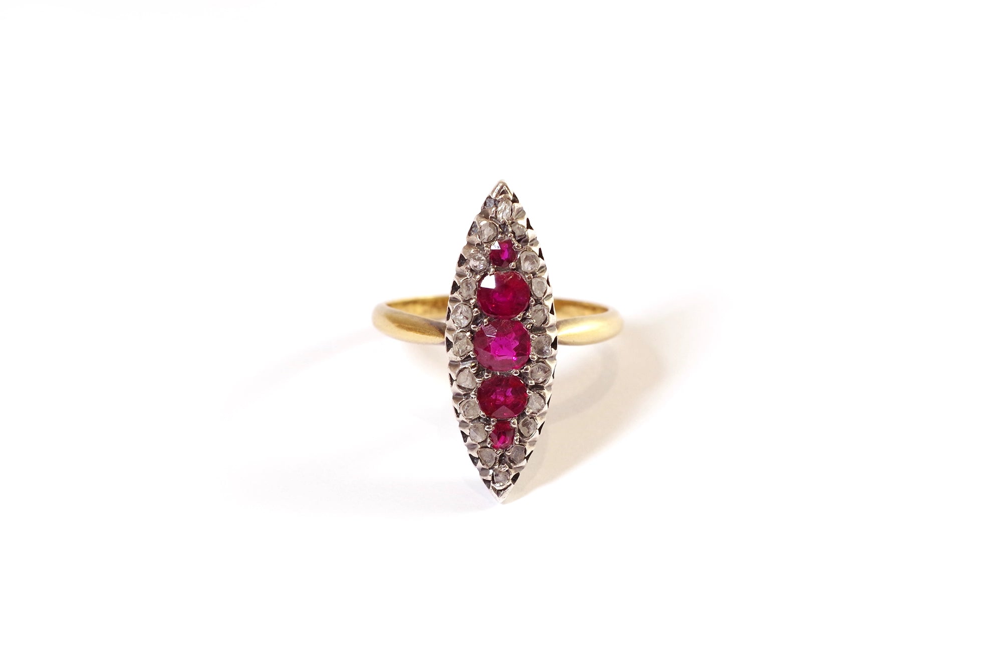 bague fiançailles rubis diamants