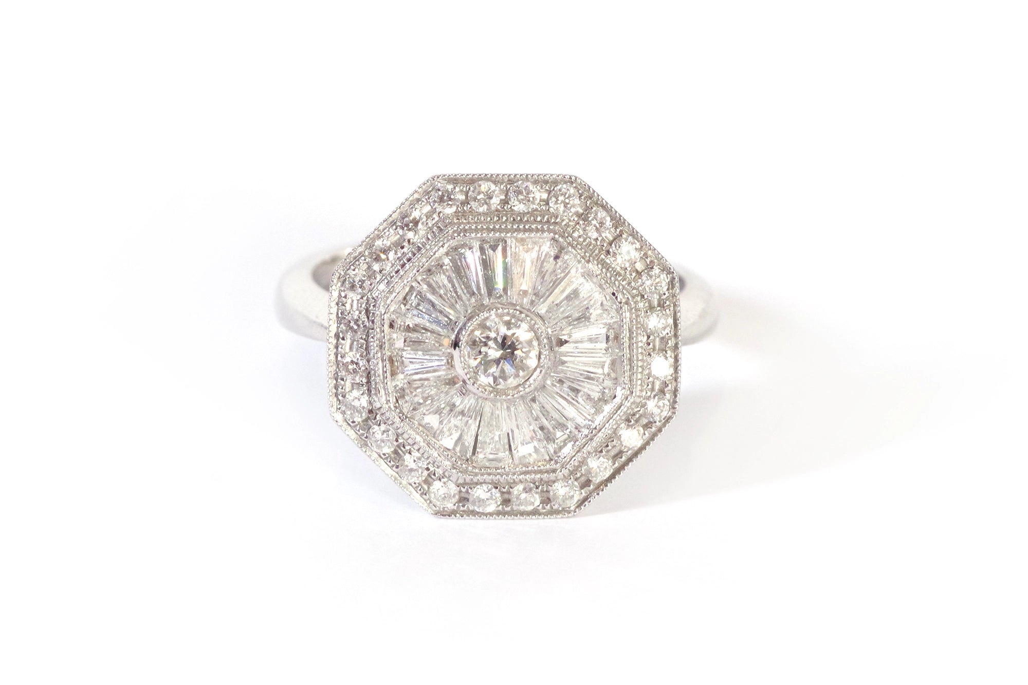 bague art deco diamants