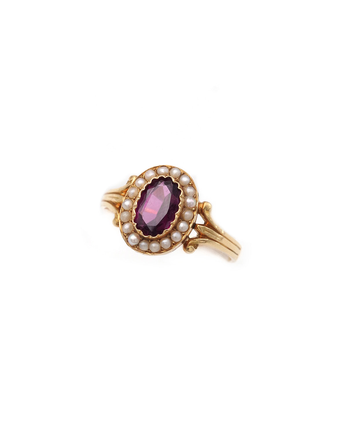 French Victorian garnet ring