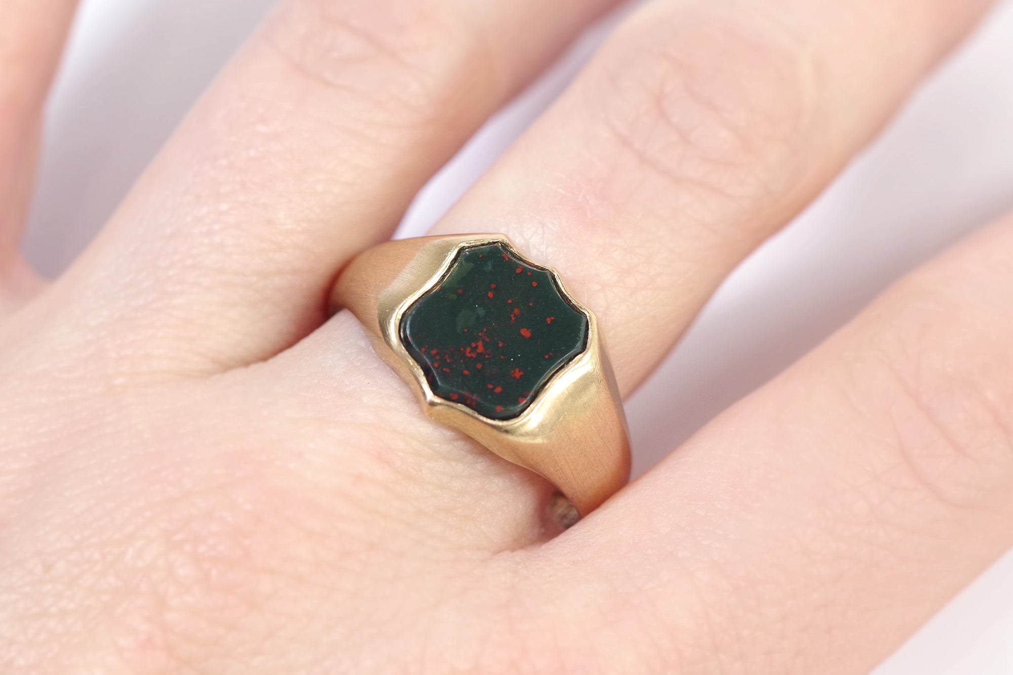 Antique bloodstone ring