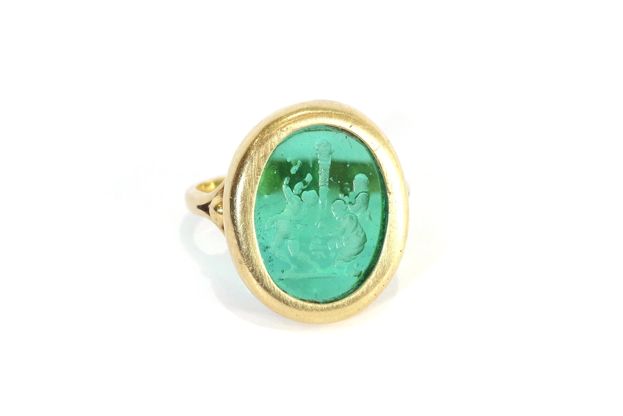 antique intaglio ring in gold