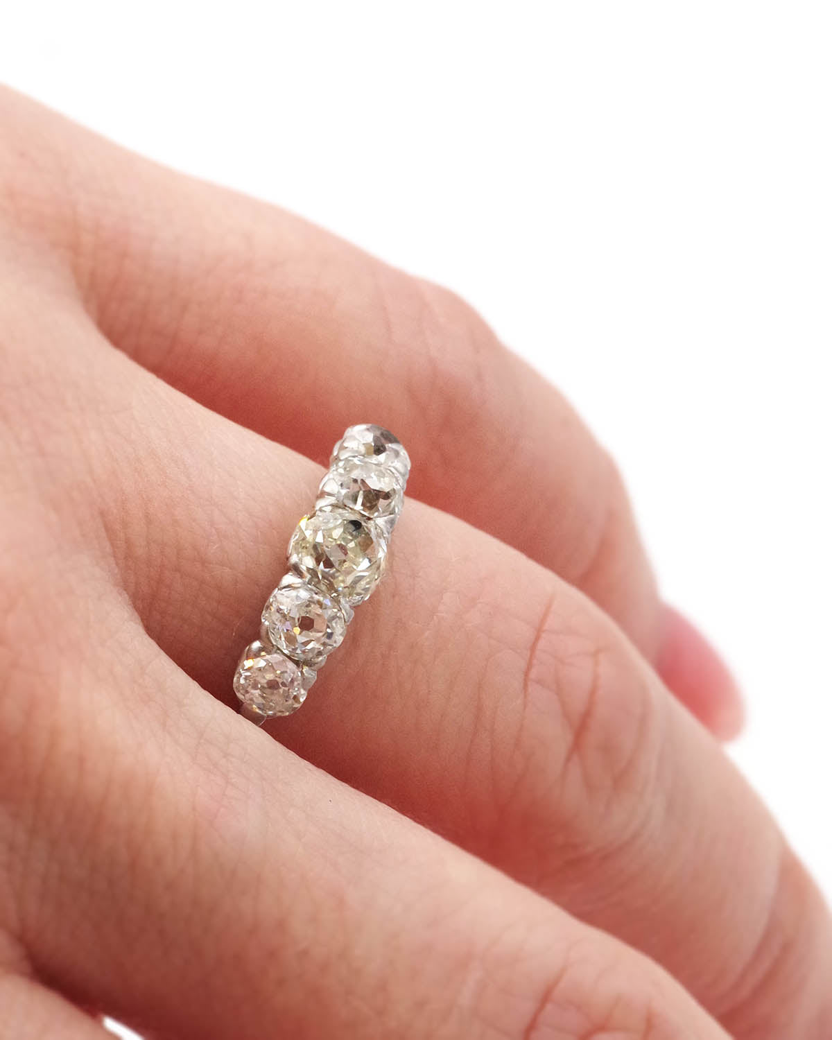 Bague diamants jarretiere en or