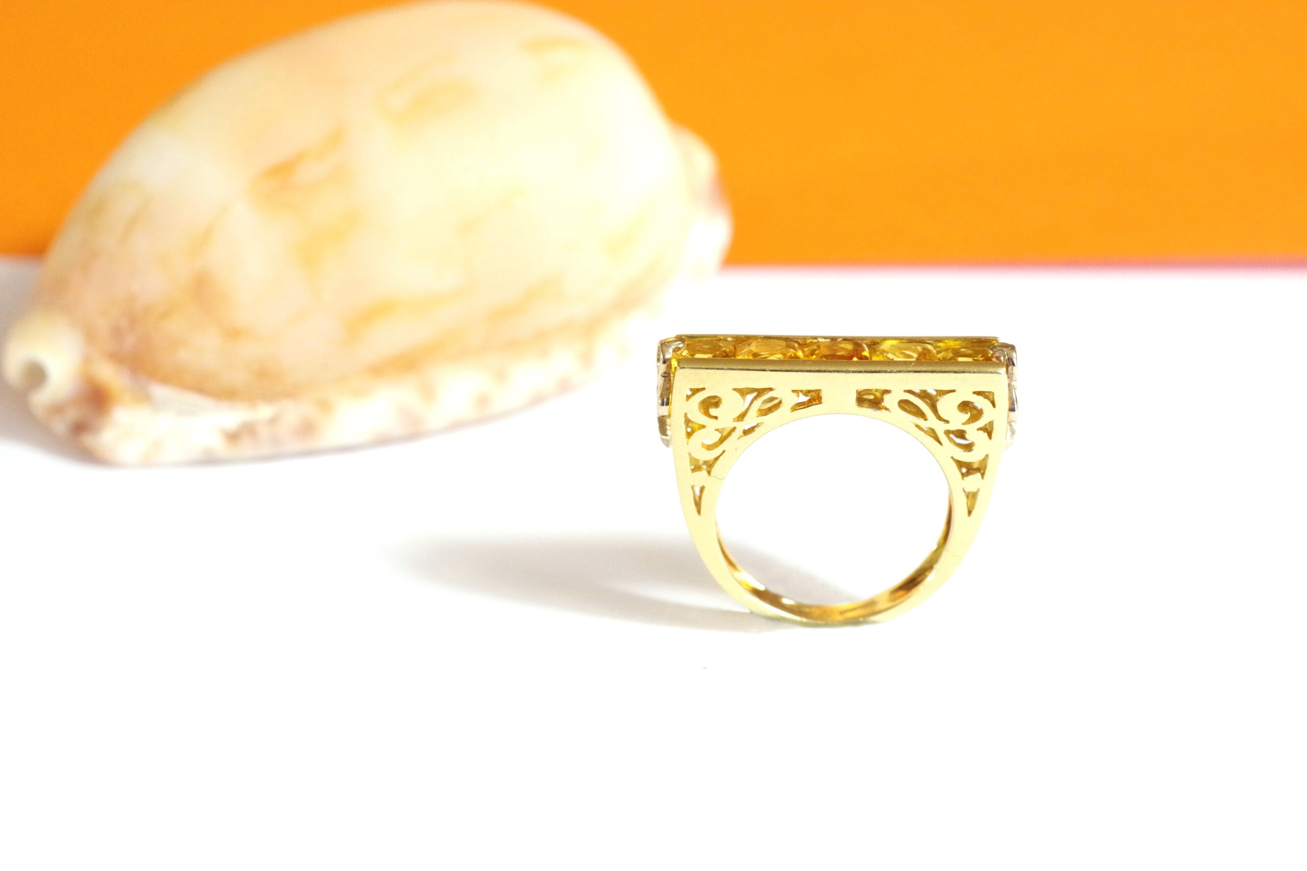 bague ancienne citrine