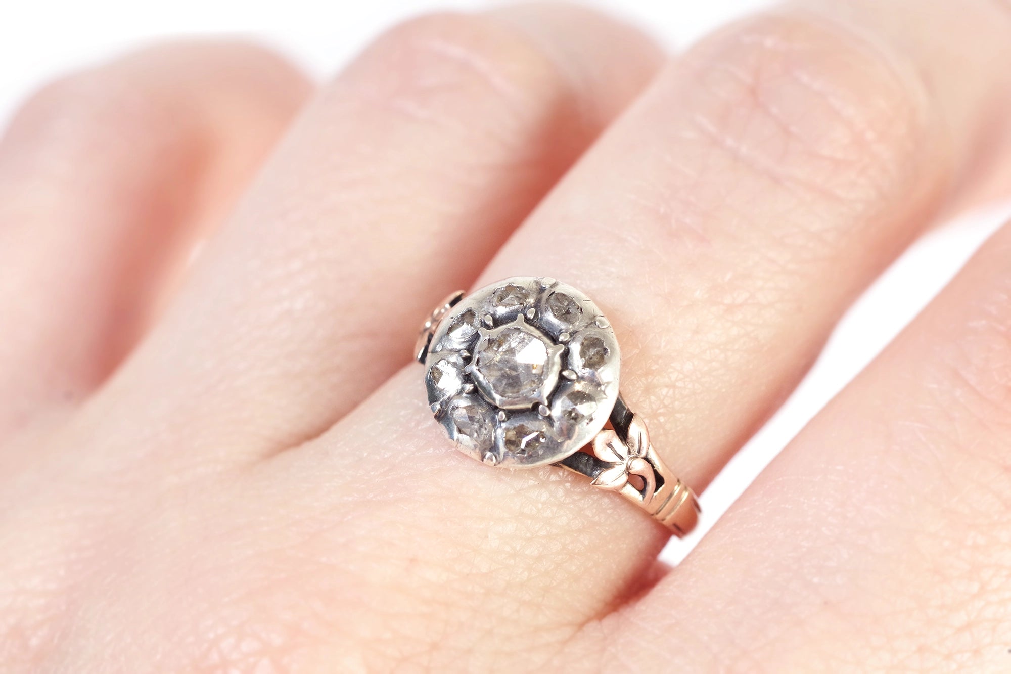 antique rose cut diamond ring