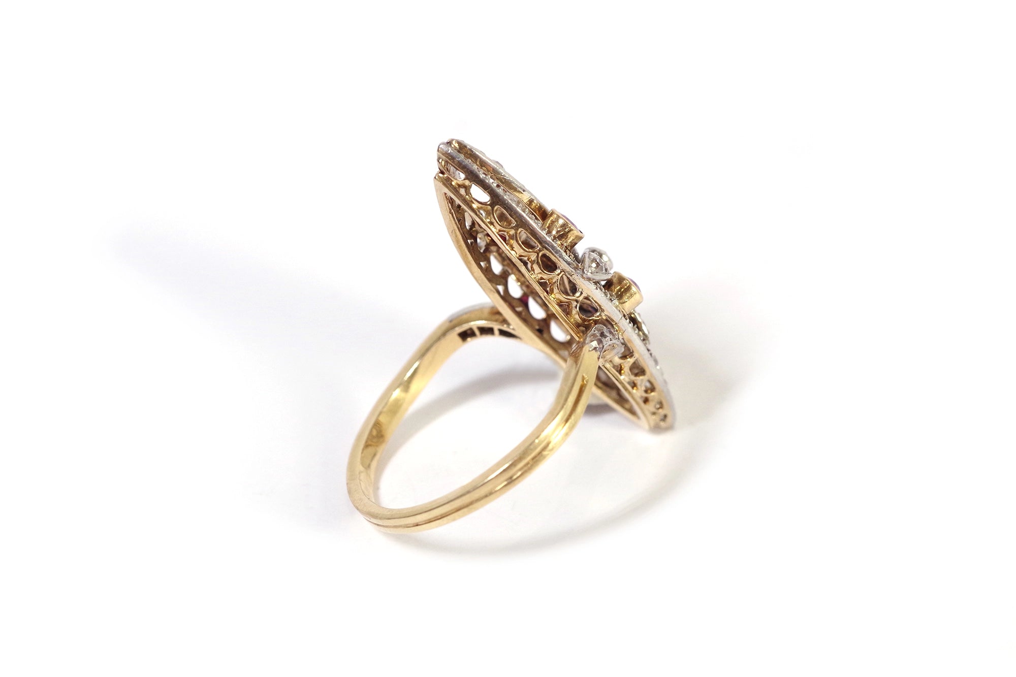 Bague Belle Époque marquise