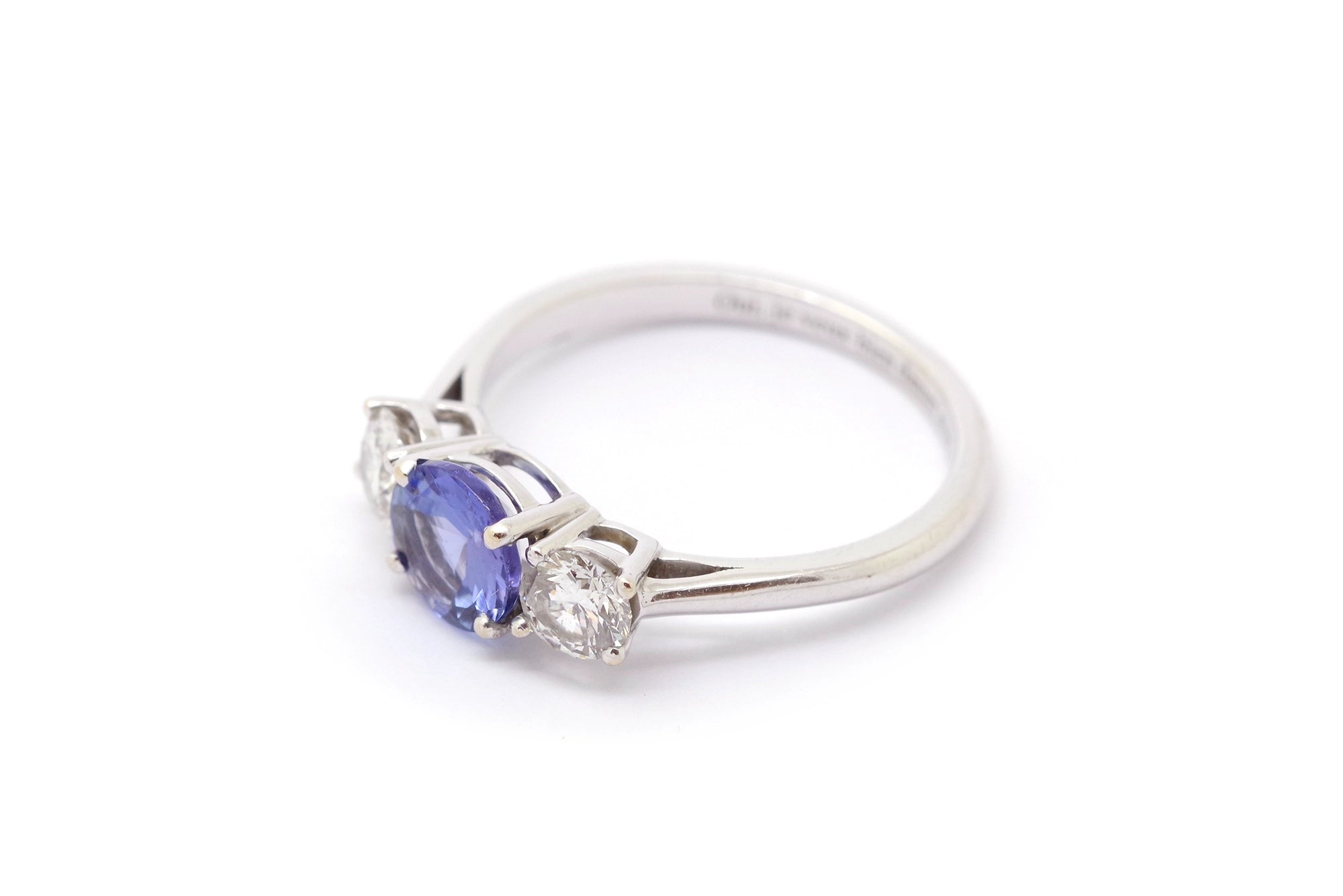 bague trilogie tanzanite en or blanc