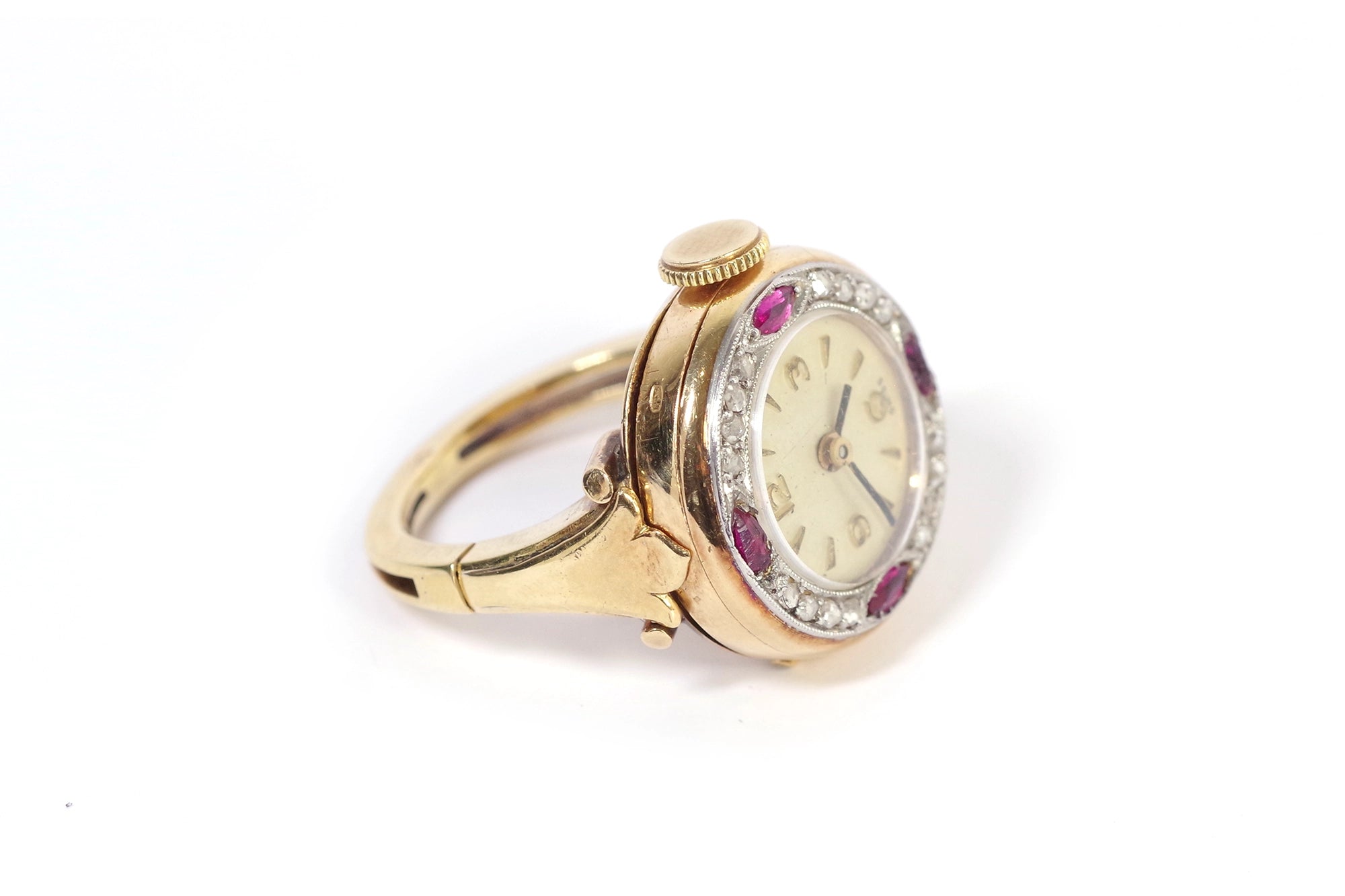 Art Deco platinum watch ring