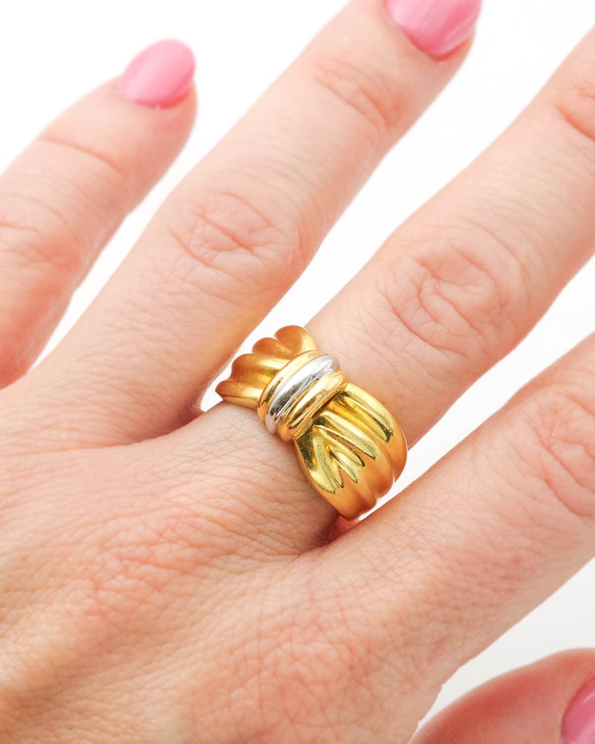 bague vintage noeud en or