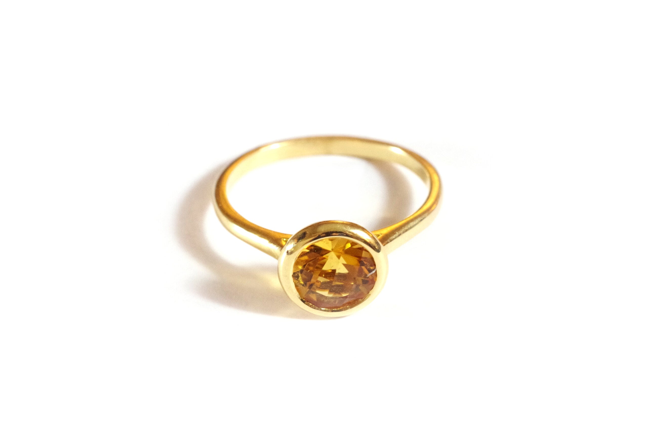 pre owned citrine ring yellow quartz