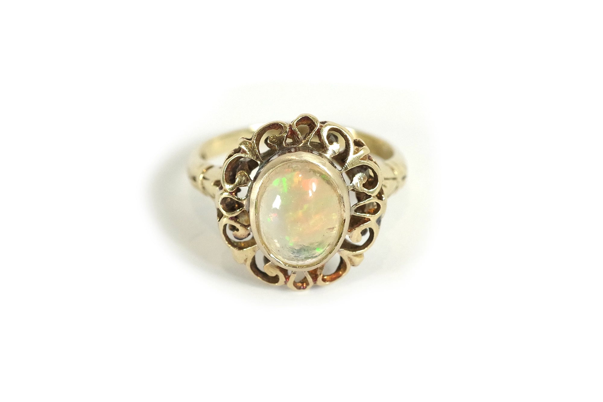 14k gold opal ring