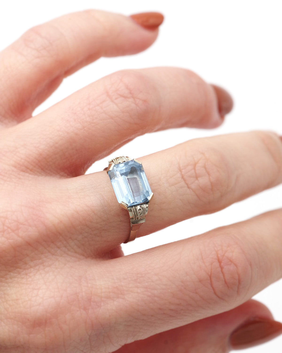 Bague Art Deco spinelle