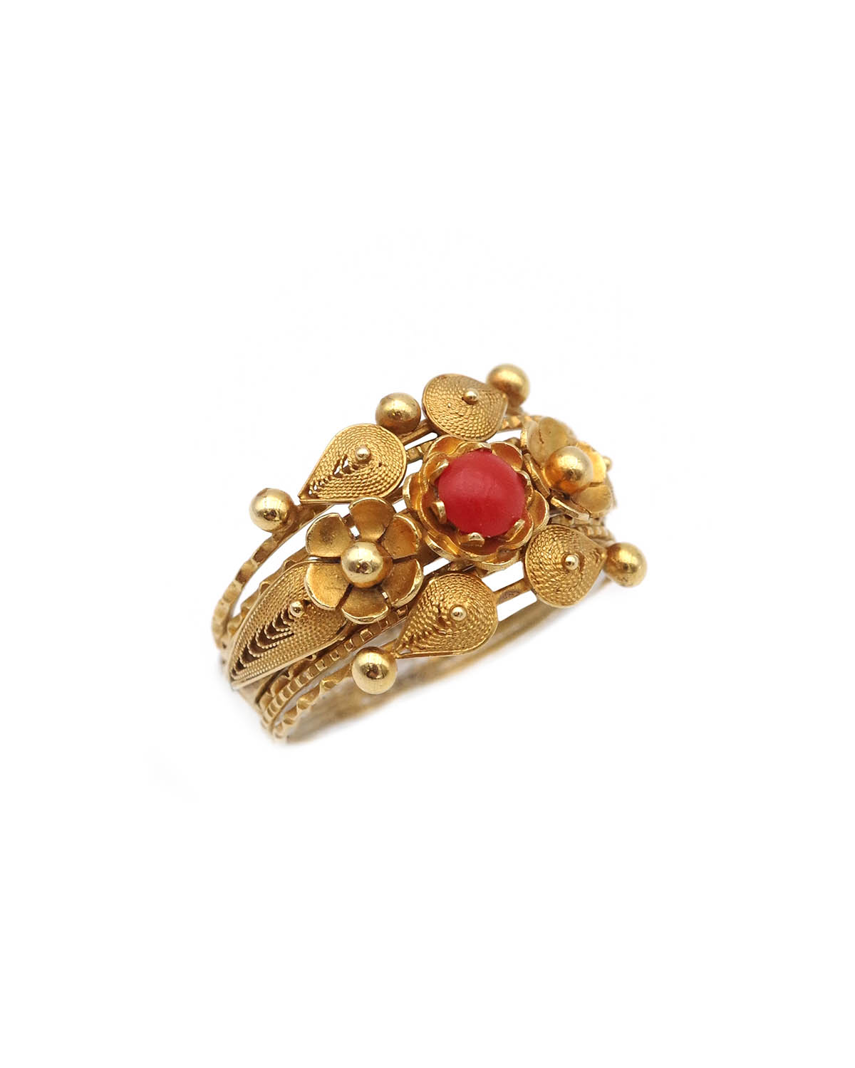Bague corail ancienne en or