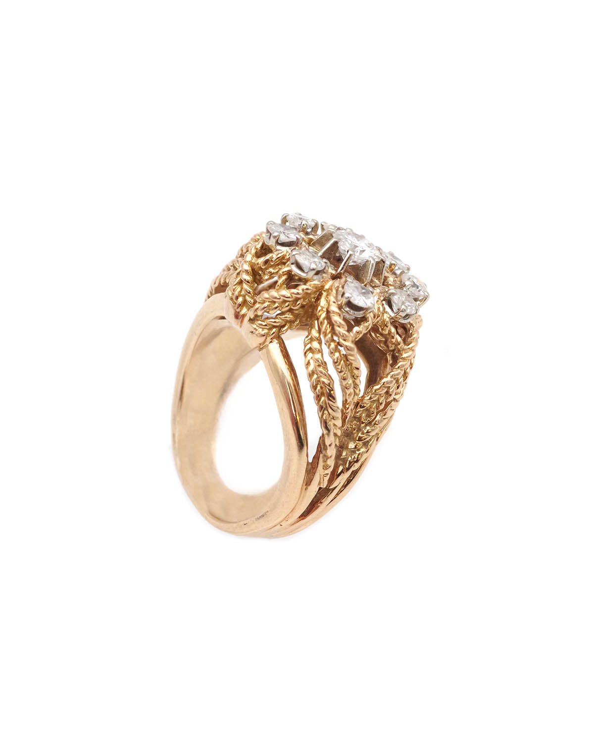 Diamond cocktail ring in gold