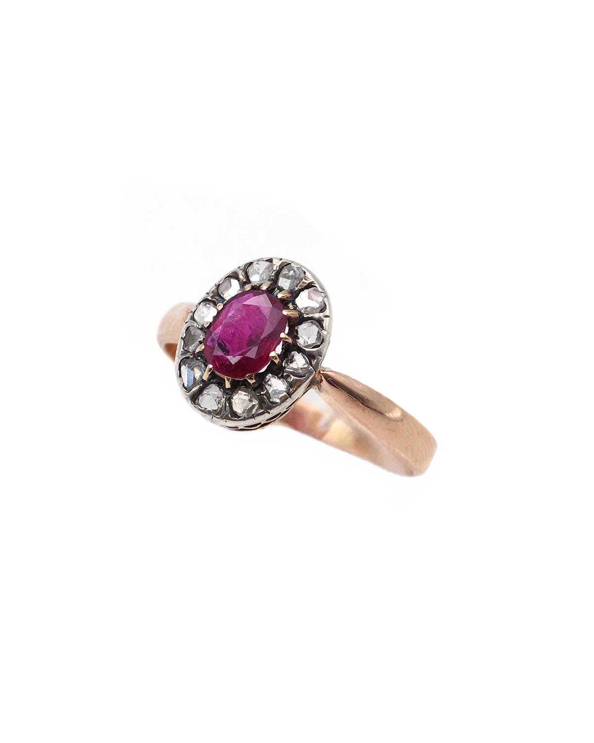 bague rubis diamant en or
