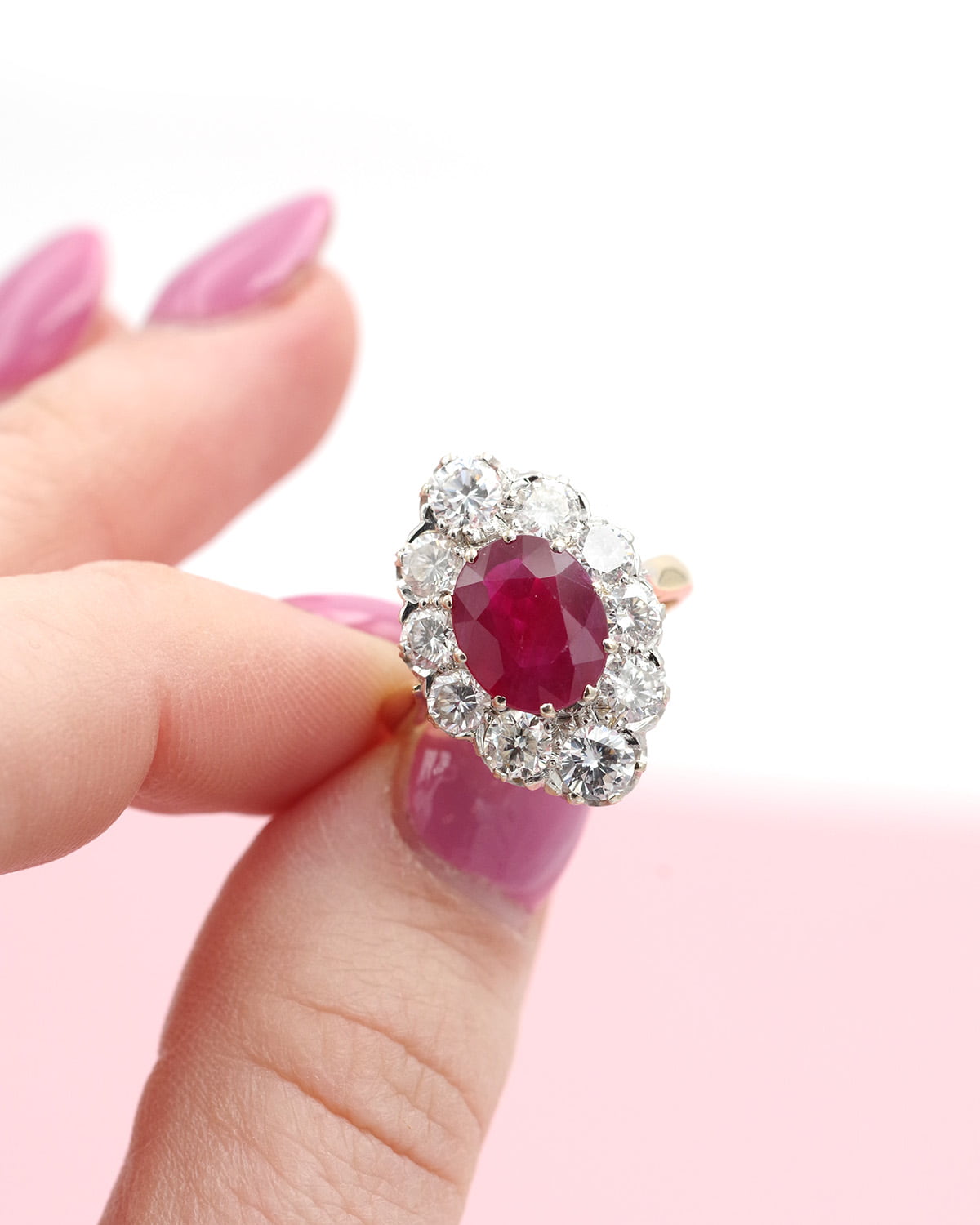 Antique Burmese ruby ring