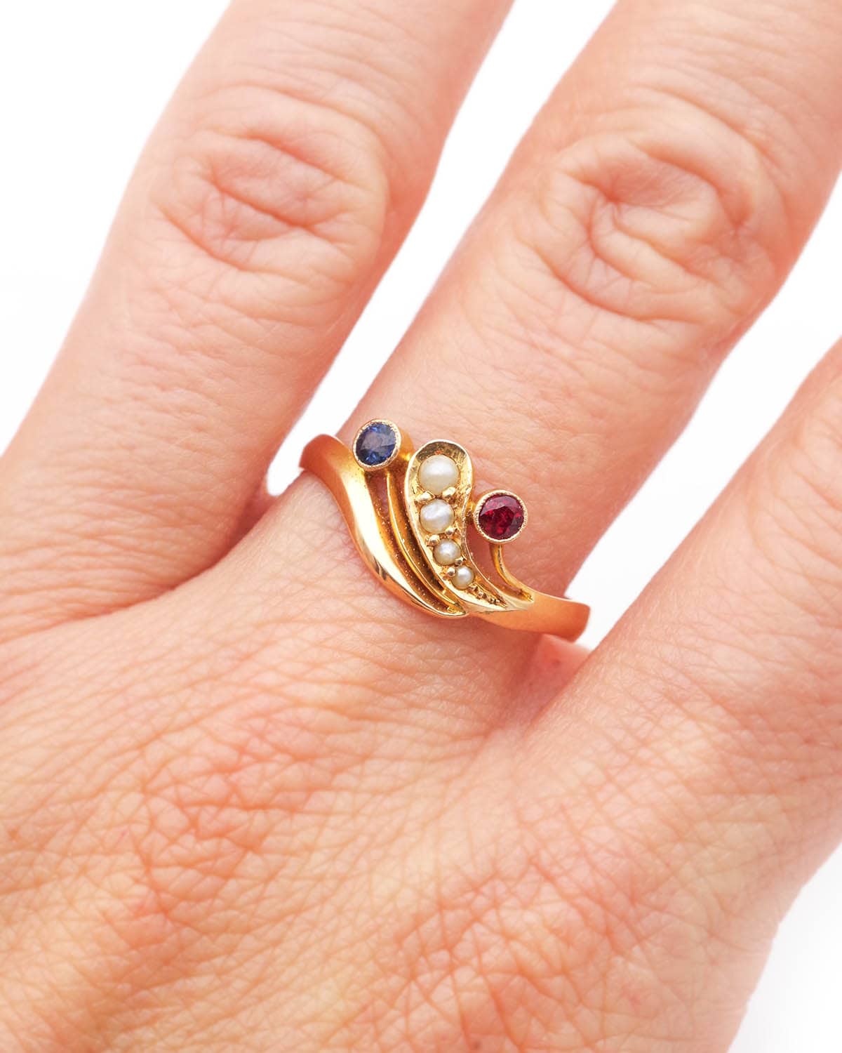 bague rubis saphir en or