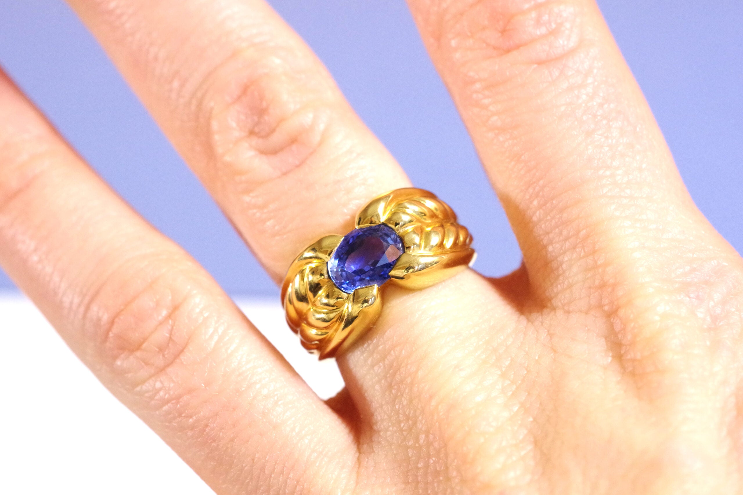 vintage sapphire ceylon ring sri lanka