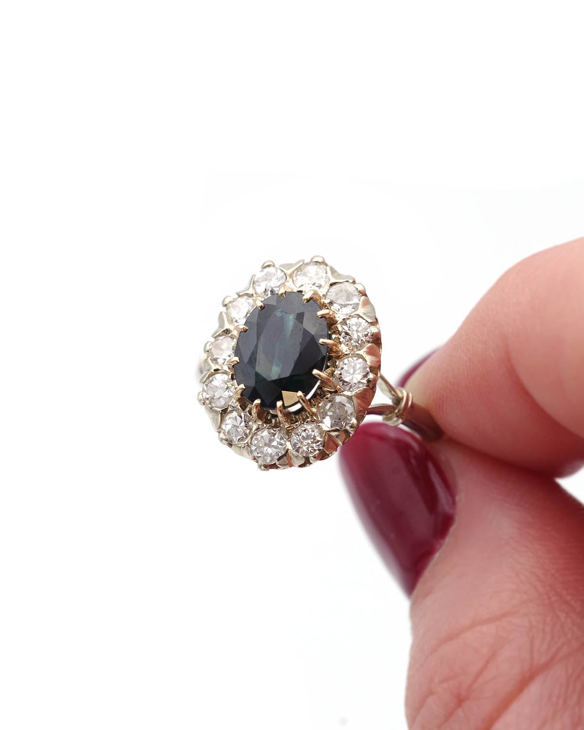Edwardian sapphire diamond ring
