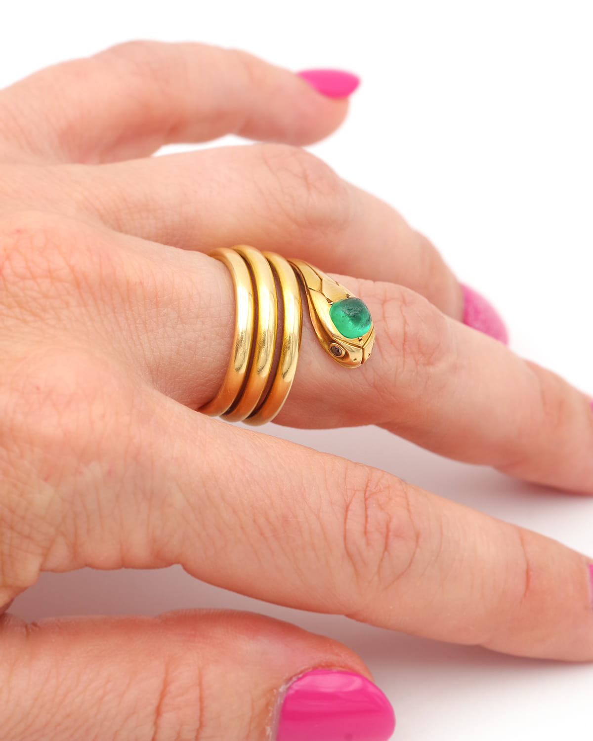 Bague diamant émeraude en or