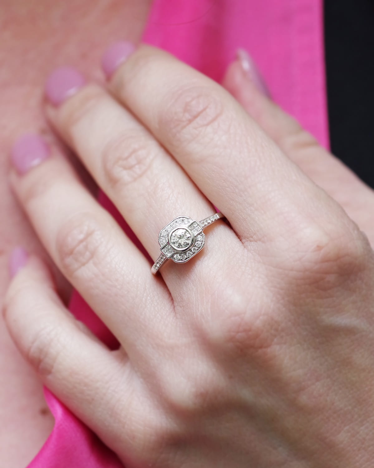 Art Deco style wedding ring