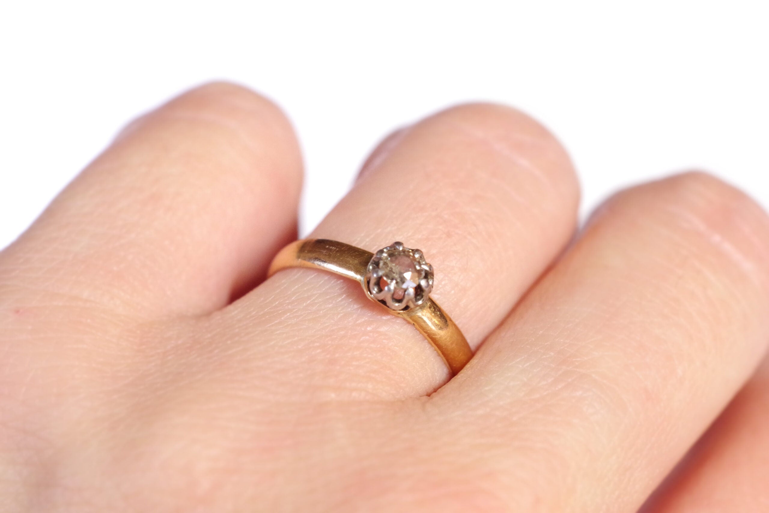 solitaire diamond ring in gold