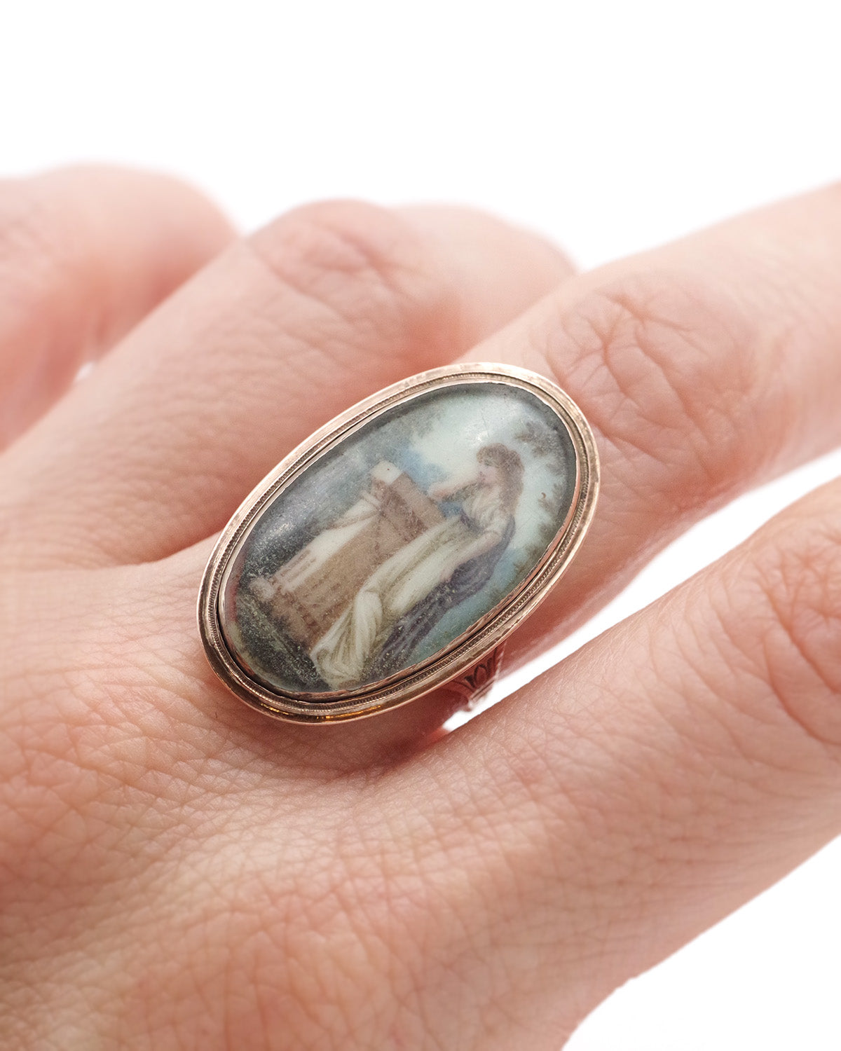 Georgian mourning ring gold