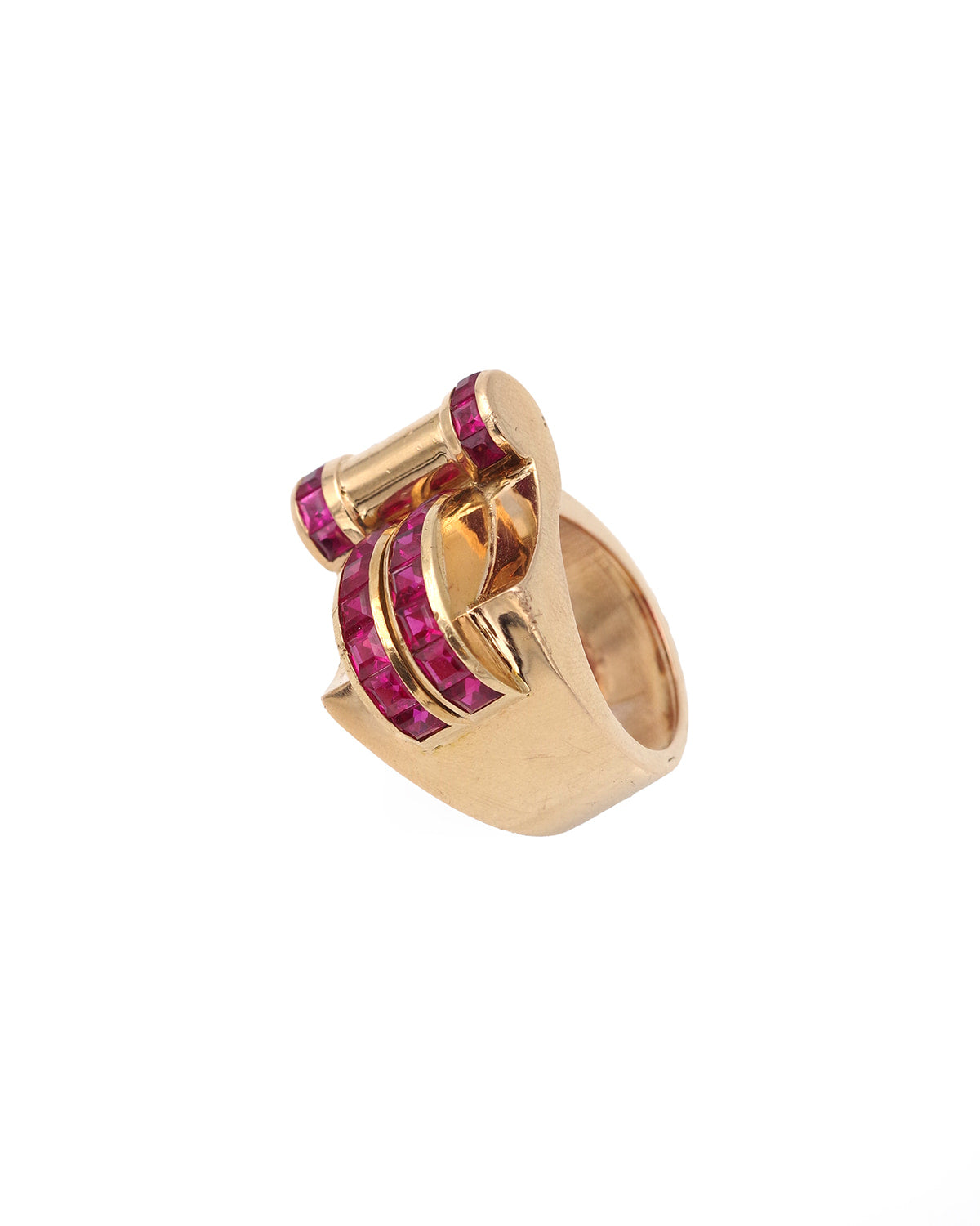 solid gold ruby tank ring