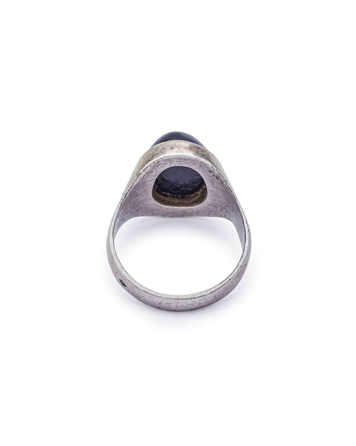 Bague en argent et onyx