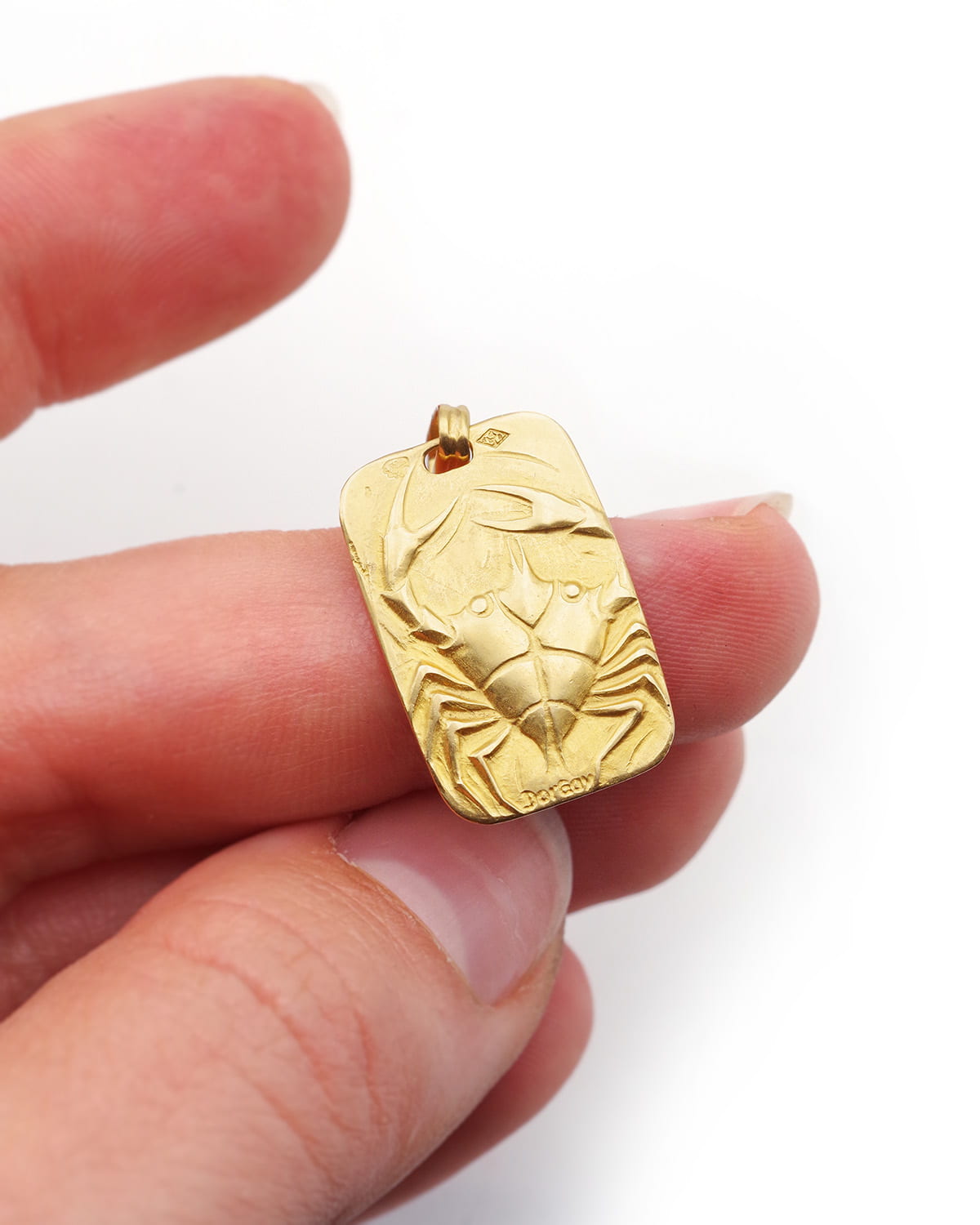 Vintage Cancer gold pendant