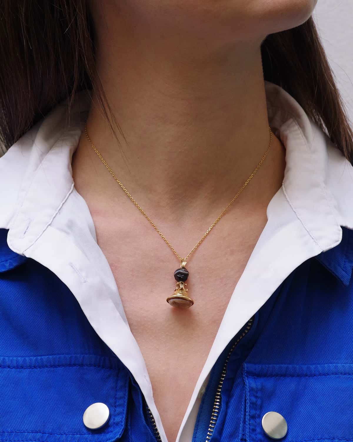 Pendentif blackamoor intaille en or