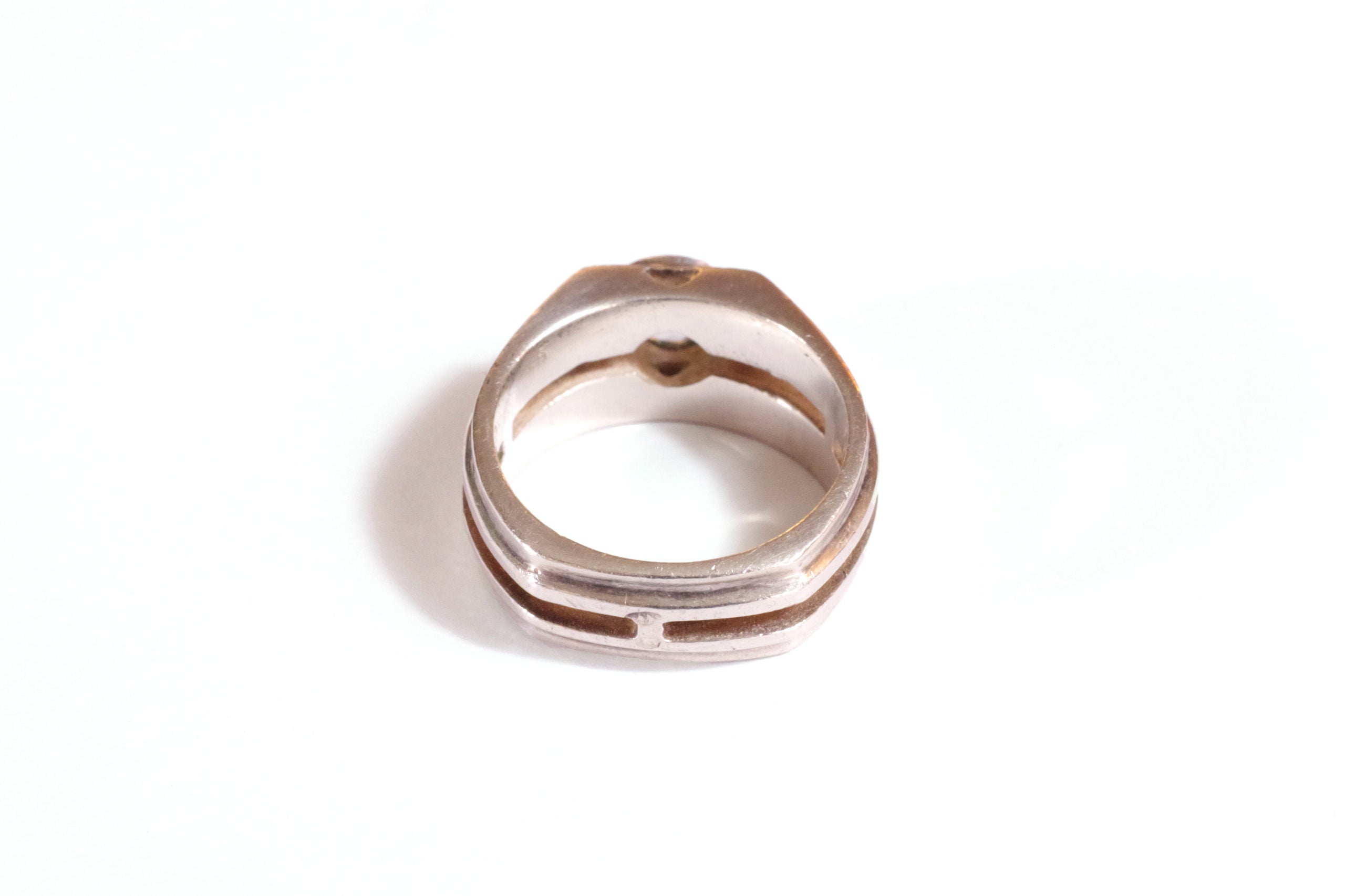 retro topaze silver ring