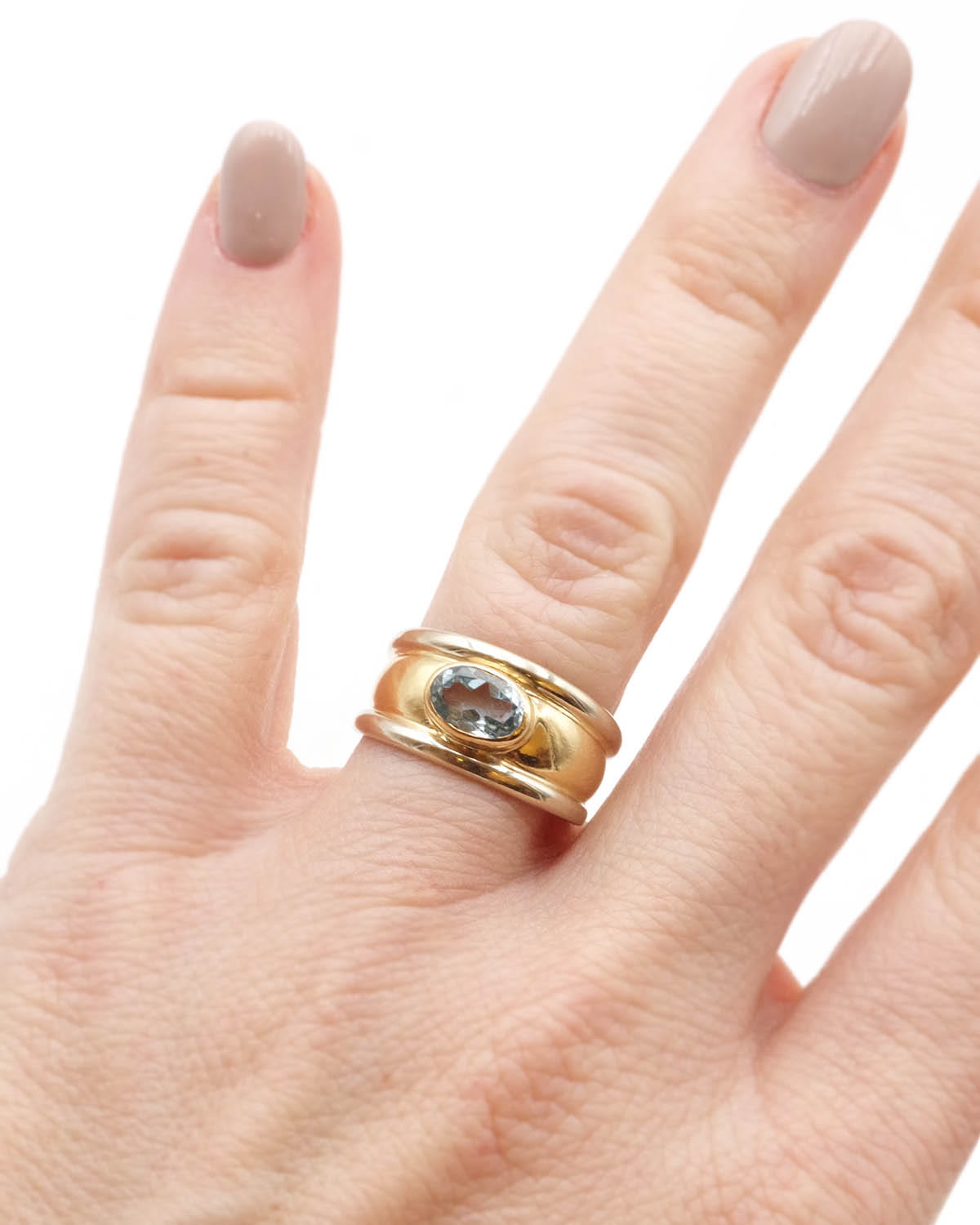 Bague bandeau topaze