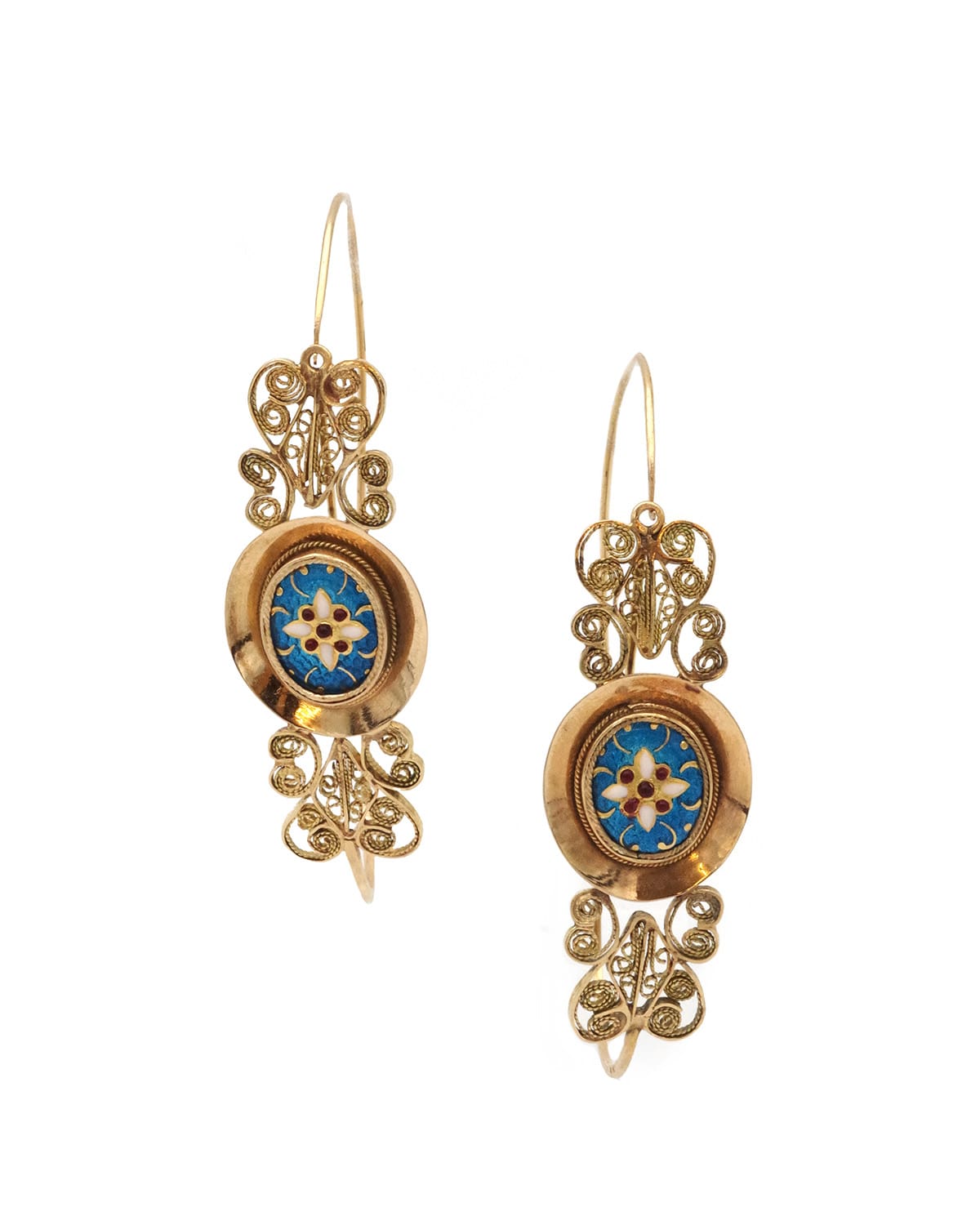 boucles d'oreille bressanes en or