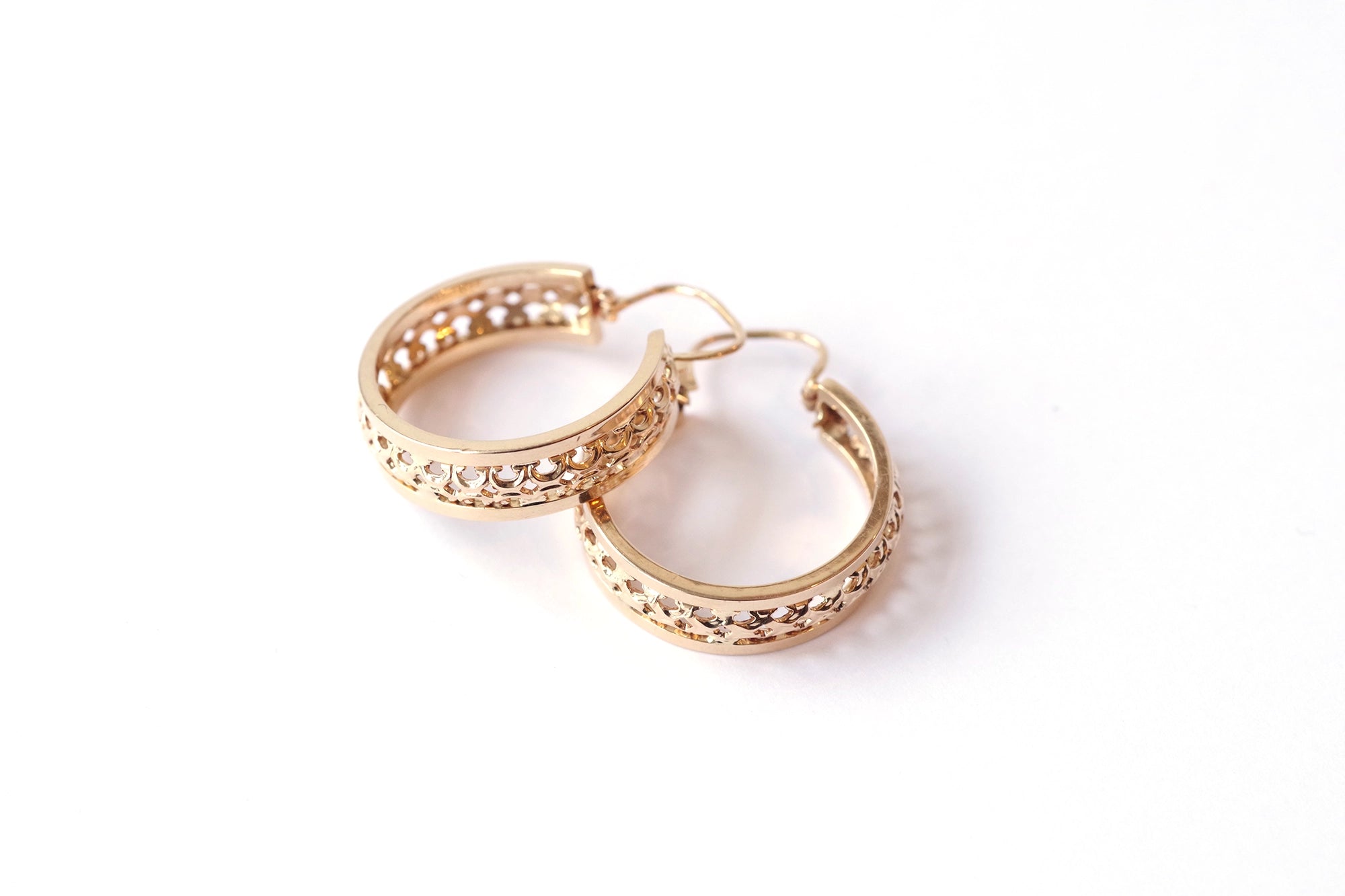 Gold hoop earrings