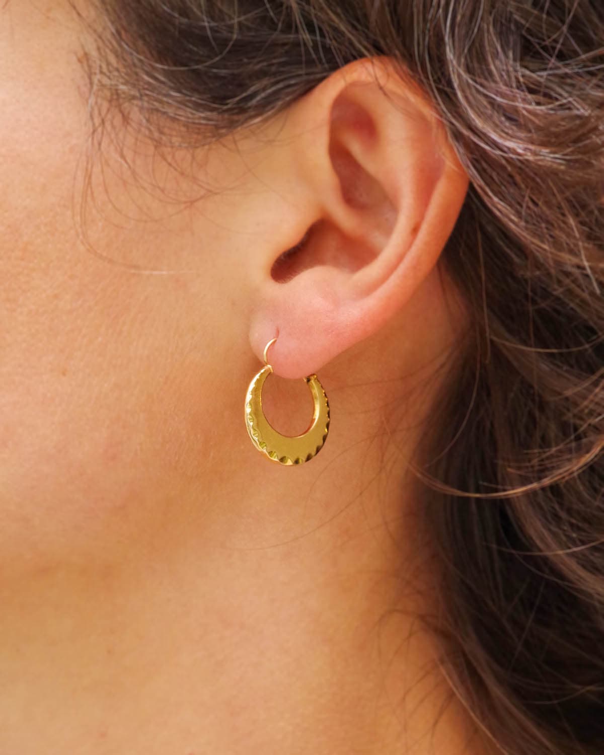French vintage hoop earrings