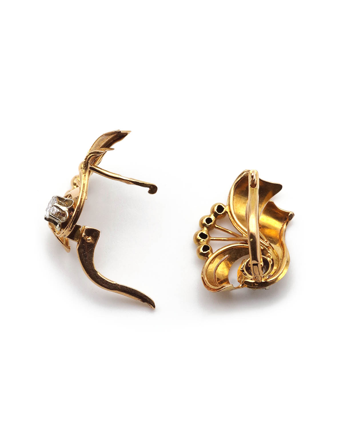 Vintage 1950s diamond earrings