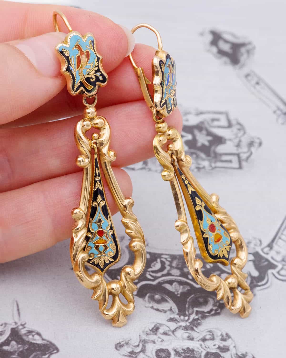 Boucles d'oreilles longues Louis-Philippe