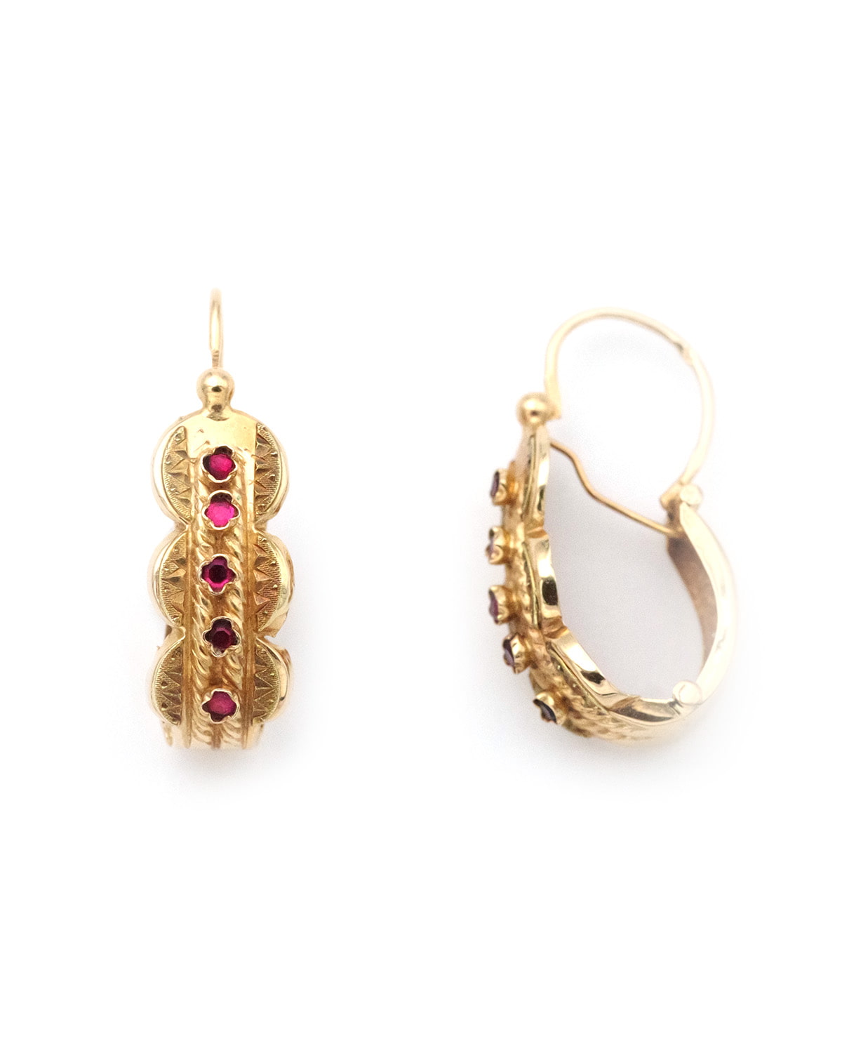 Victorian earrings in gold