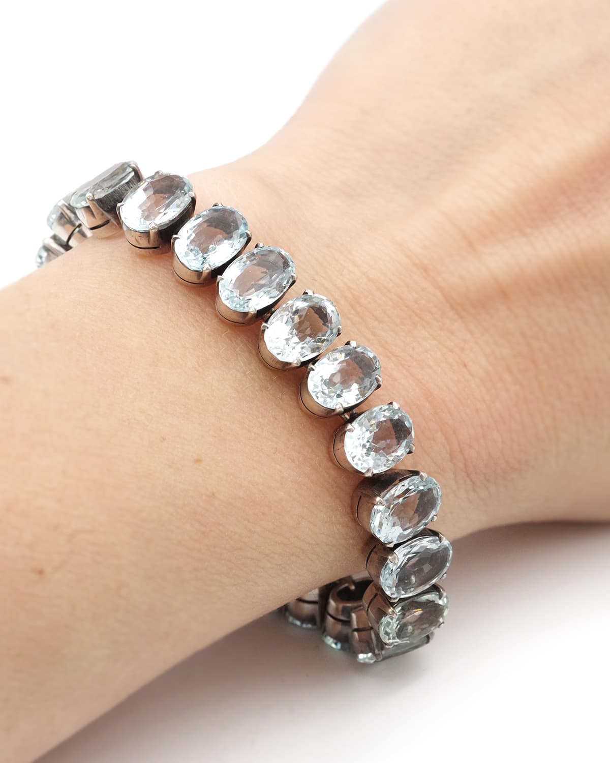 bracelet aigues-marines en argent