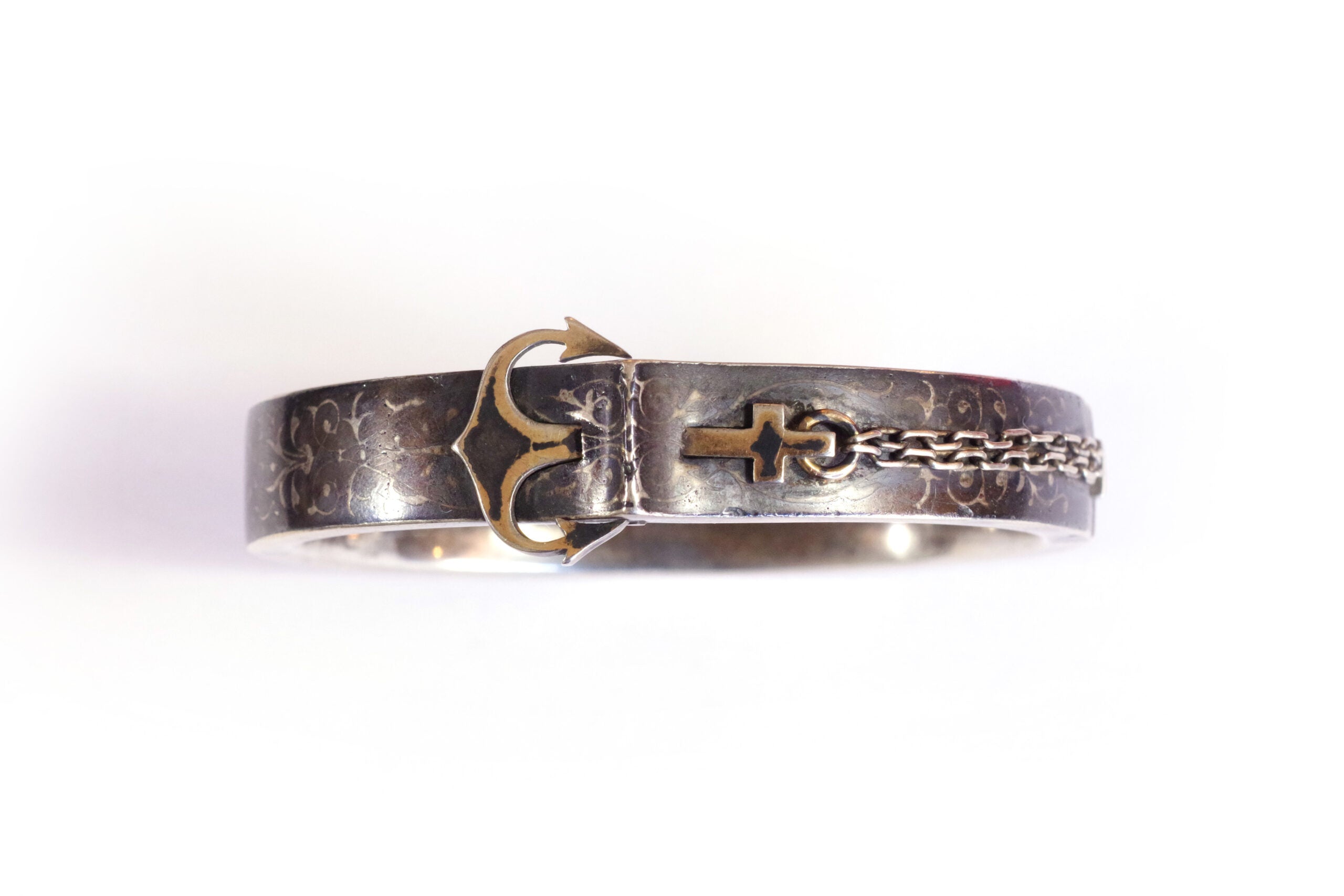 Bracelet Anchor silver niello