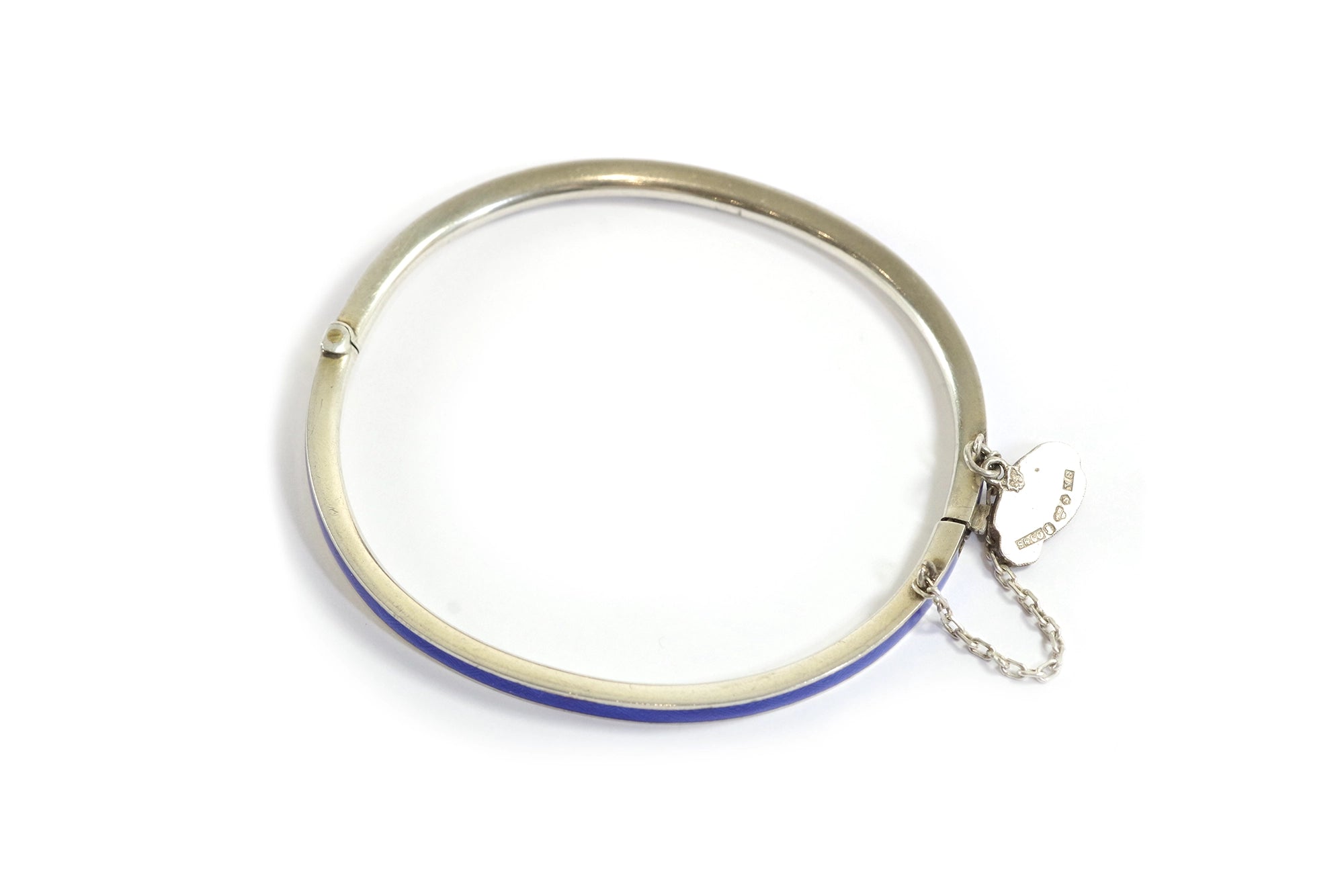 silver enamel bracelet