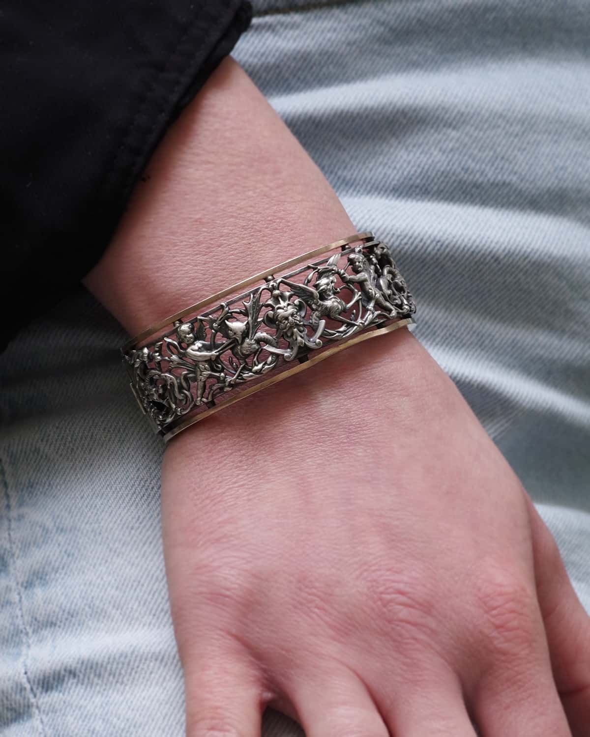 French antique silver bracelet by fanniere brothers